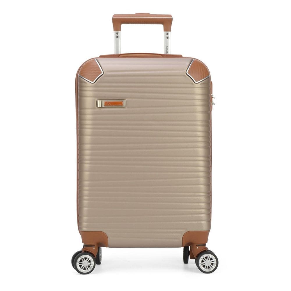 Mala para viagem cor champanhe 360