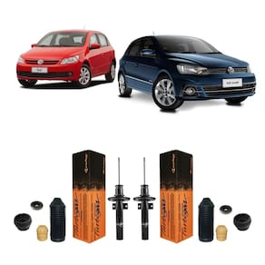 2 amortecedores kit coxim dianteiro gol g5 g6 2008 a 2020