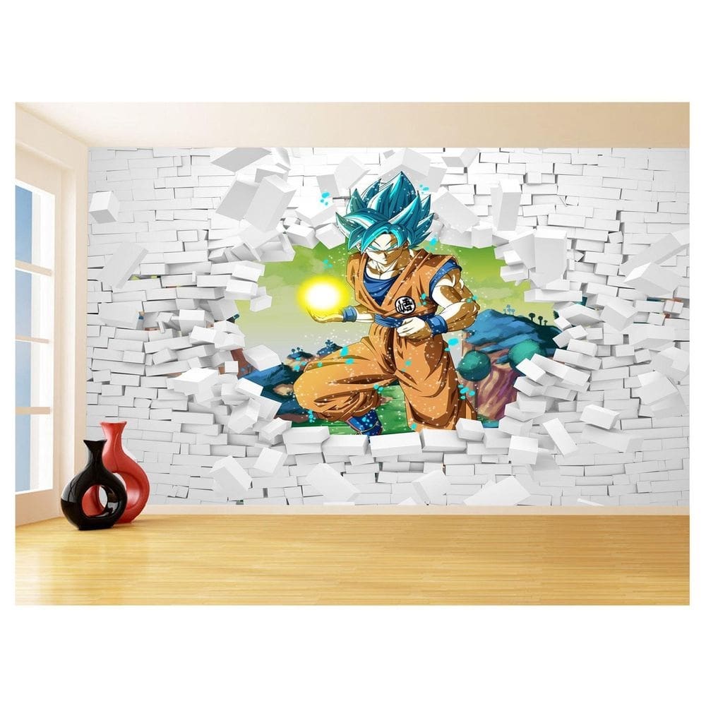 Papel De Parede 3D Dragon Ball Goku Vegeta Anime 3,5M Dbz71