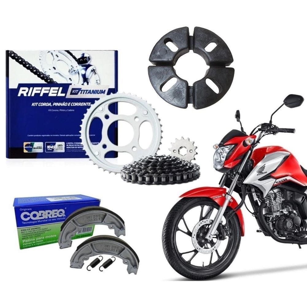Kit relação riffel + buchas lona cobreq titan fan start 160