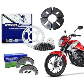 Kit relação riffel + buchas lona cobreq titan fan start 160