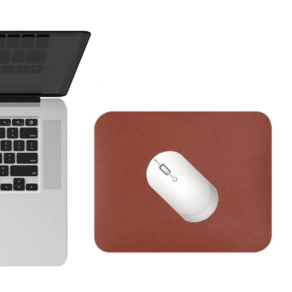 Kit 3 mouse pad 25x20cm couro sintético impermeável castor