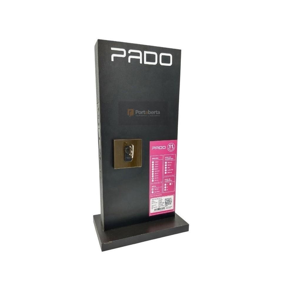 Fechadura porta correr externa pado antique ouro velho trava