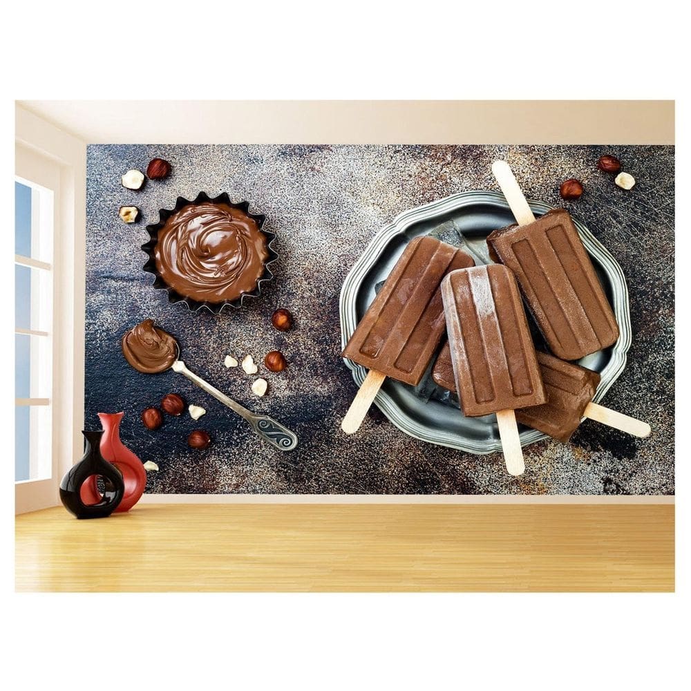 Papel De Parede Alimentos Sorvete Palito Choco 3,5M Al383