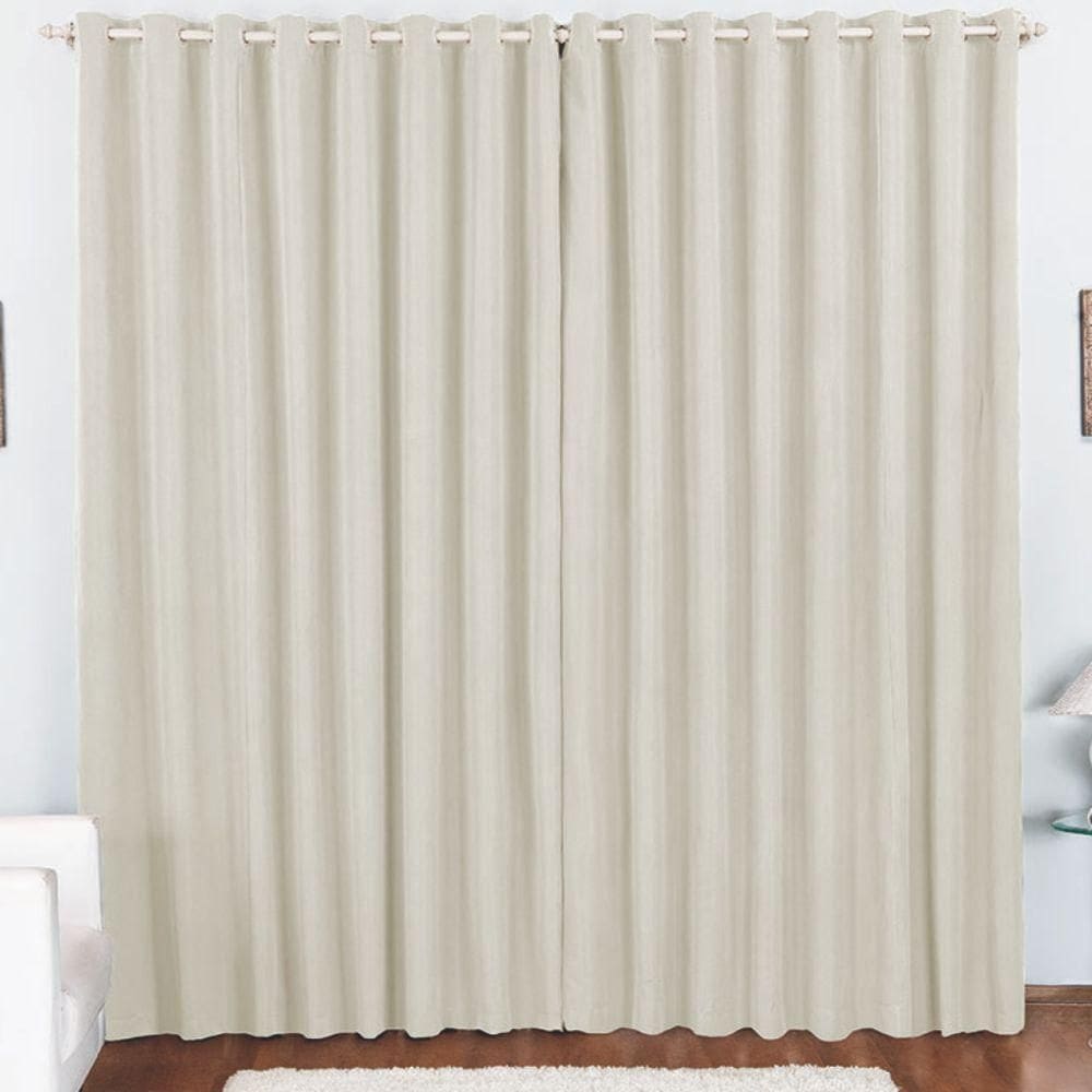 Cortina pryme 2 metros sala quarto em oxford varão - palha