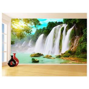 Papel De Parede 3D Paisagem Cachoeira Florestas 3,5M Nch222
