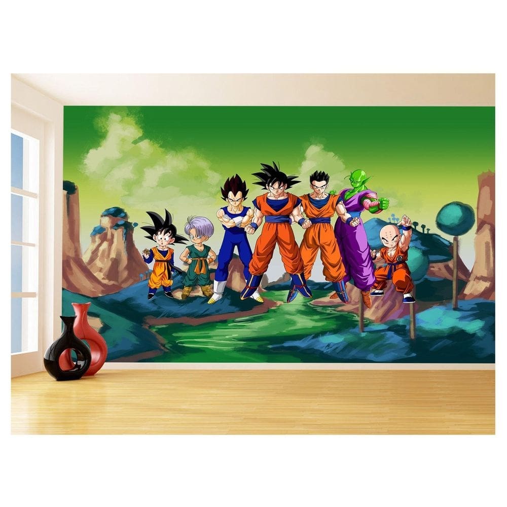 Papel De Parede Dragon Ball Goku Vegeta Anime 3,5M Dbz273