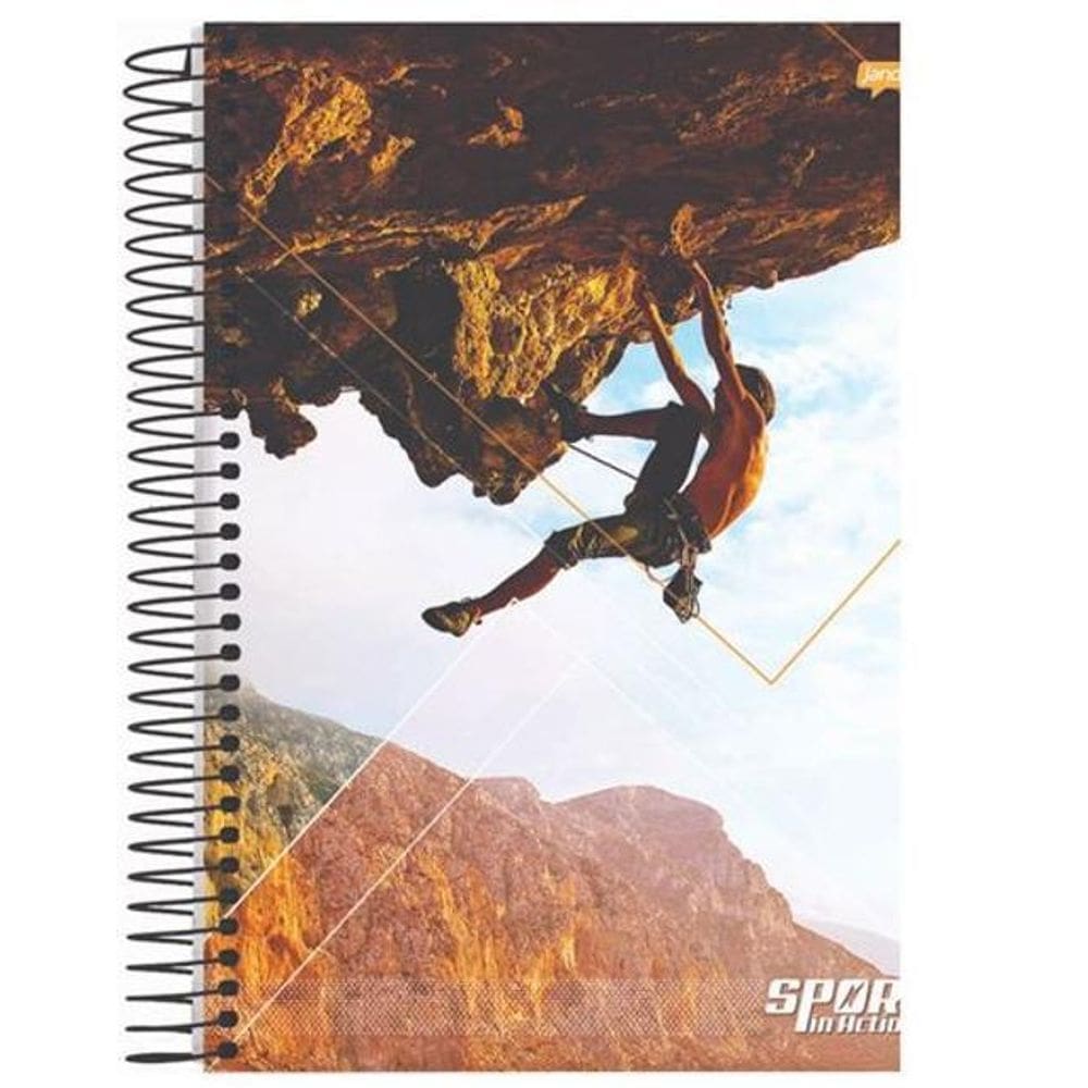 Caderno universitário capa dura espiral 15 matérias escolar