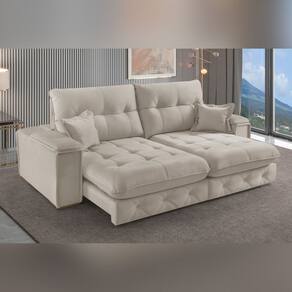 Sofá Retrátil Reclinável 290cm Istambul Yescasa OFFWHITE
