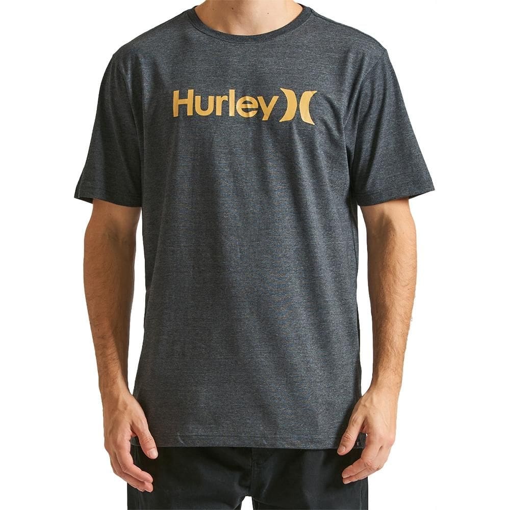 Camiseta Hurley O&O Solid WT24 Masculina Mescla Preto