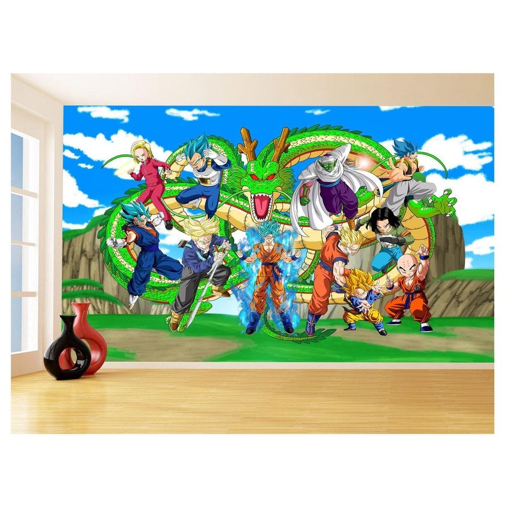 Papel De Parede Dragon Ball Goku Vegeta Anime 3,5M Dbz432