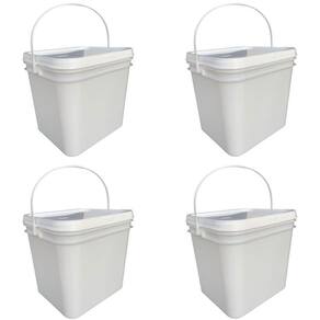 Balde para ração de gato retangular 3.6l - 4 pçs