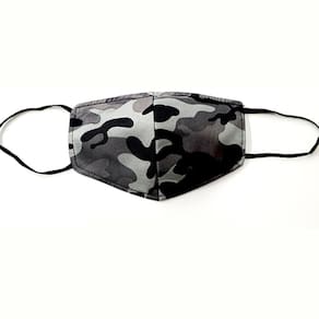 Máscara facial de pano extravagante Camo Grey & Black 1 Cada um por círculo de presentes