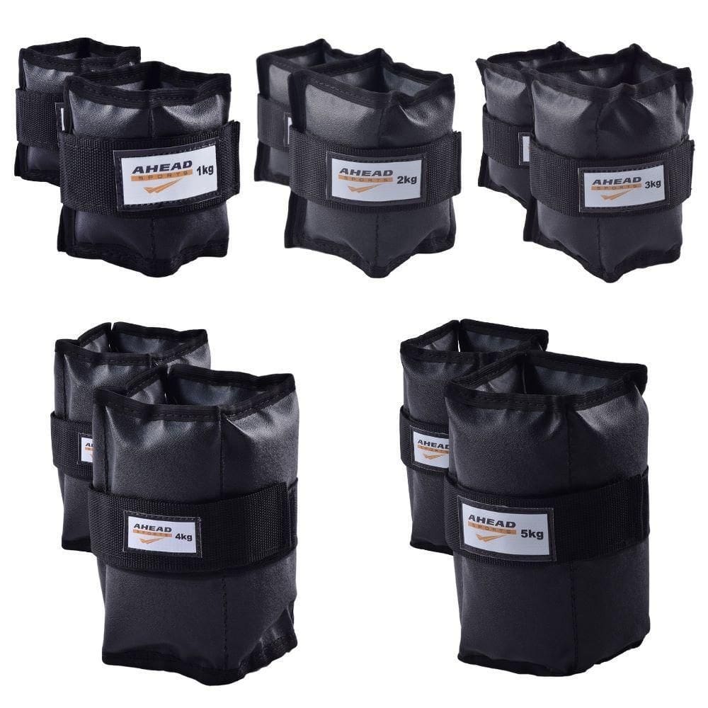 Kit com 5 caneleiras peso de 1kg à 5kg ahead sports preta