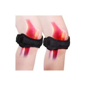 Pacote de joelheiras com 2 alças ajustáveis, suporte de neoprene para menisco