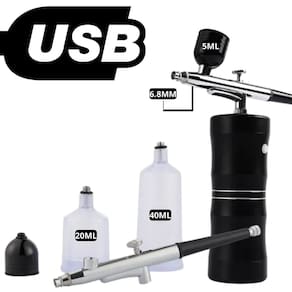 Kit compressor aerógrafo usb recarregável sem fio portátil