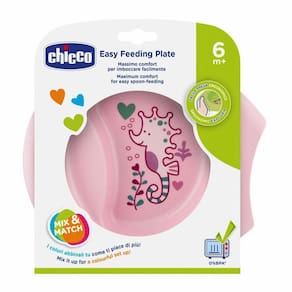 Bowl Tigela Alimentação Base Antiderrapante Rosa Chicco