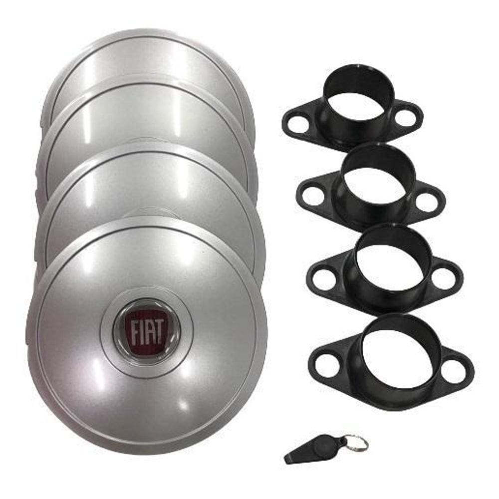 Calotas miollo fiat palio aro 14 2010/2017 tradicional prata