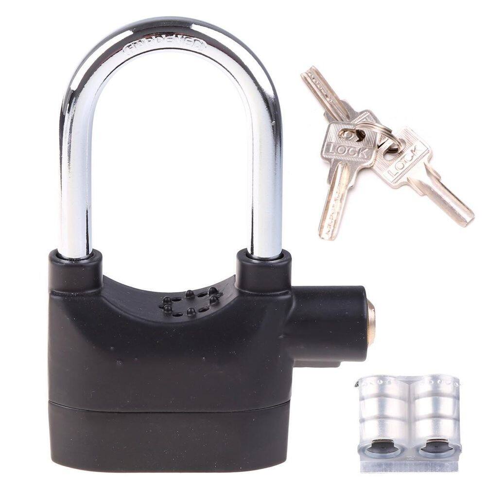 Cadeado alarme sirene anti-furto moto portão aço corrente