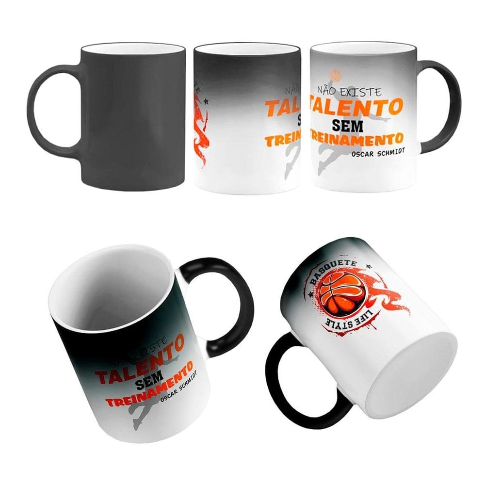 Caneca mágica basquete não há talento sem treinamento