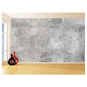 Papel De Parede 3D Concreto Queimado Risco Bege 3,5M Kkt157