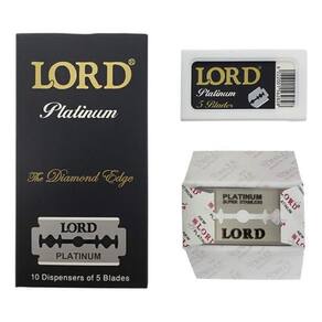Kit 100 laminas de barbear lord diamond edge lb-004