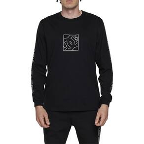 Camiseta DC Shoes Manga Longa Static Outine Star WT24 Preto