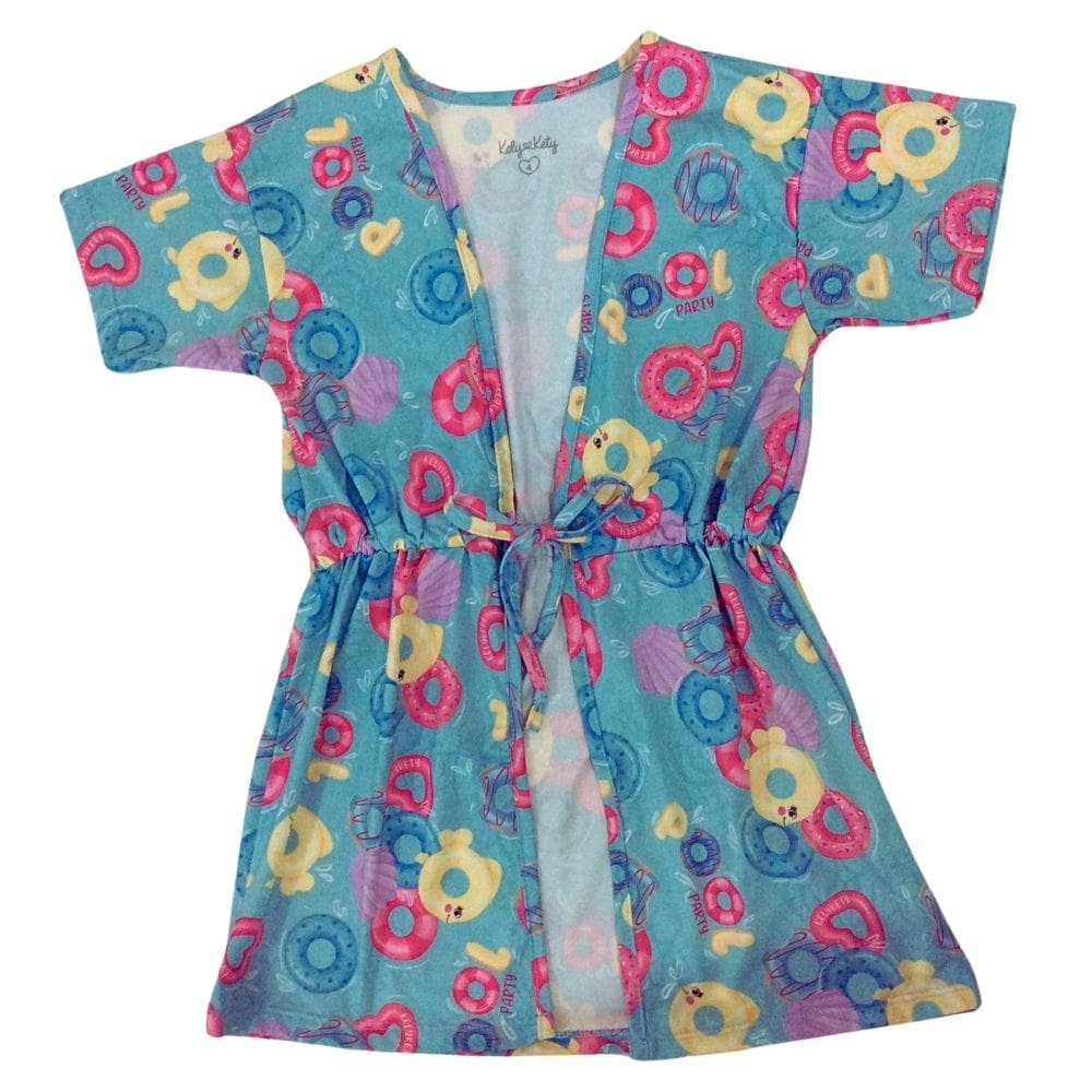 Saida de praia infantil menina Romitex colorida