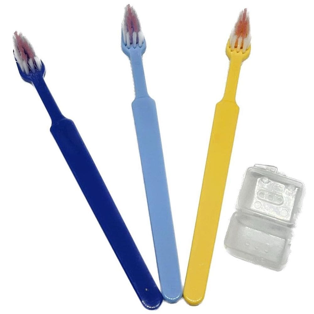 Kit 100 escovas de dente infantil macia protetor de cerdas
