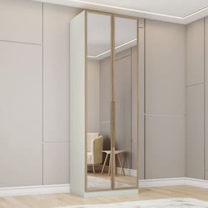 Guarda-Roupa Solteiro Modulado Predileto 2 Portas com Espelho