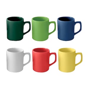 Jogo Mini Canecas Coloridas Para Café 6 Peças 85ml Kit Xícaras de Porcelana