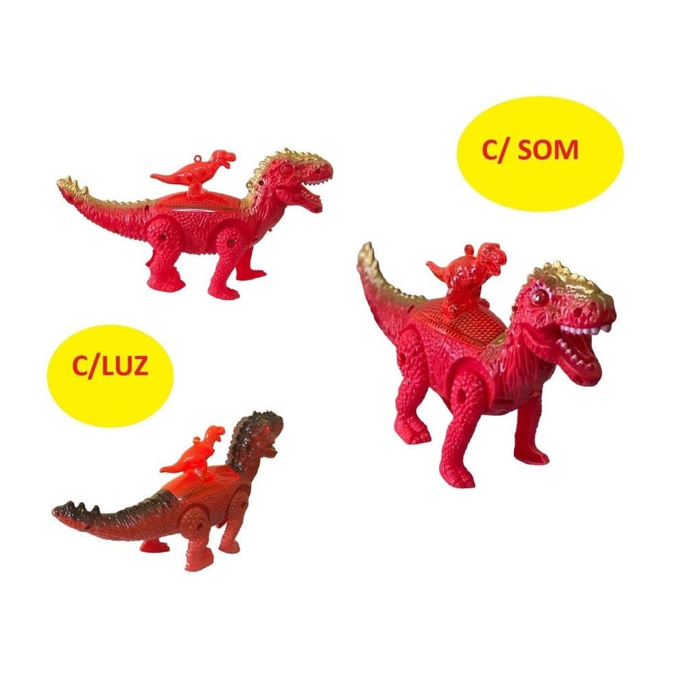 Dragão de brinquedo com som luz musical anda infantil