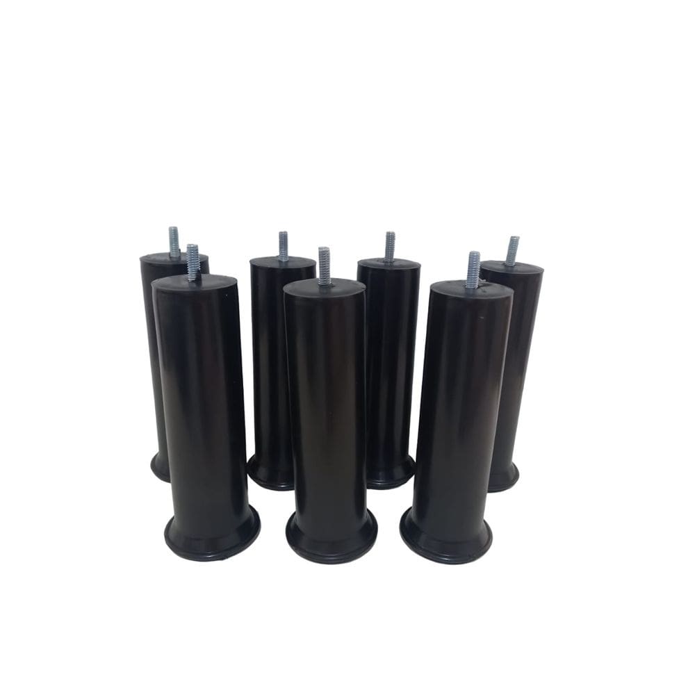 Kit Cama box Quenn e \king 8 Pes pretos 13 cm altura 4 Rodizio 2 Chapa União