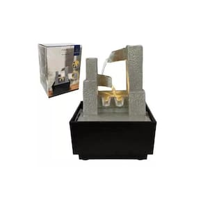 Fonte De Água Decorativa 4 Quedas Led De Mesa Chão Bivolt