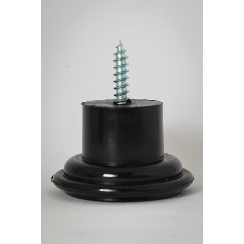 Pé Para Sofá 3,5cm Preto Redondo Kit 8 unidades