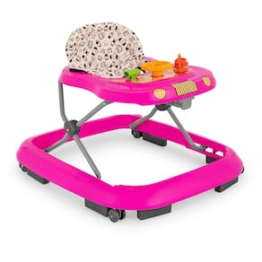 Andador De Bebê Infantil Musical Safari Rosa Tutti Baby Capacidade 12Kg Com Freio E Altura Regulável