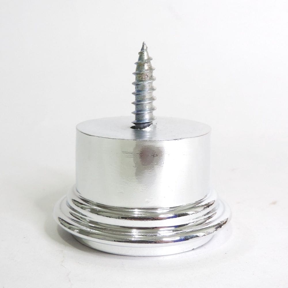 Pé Para Sofá 3,3cm Metalizado Redondo Kit 5 unidades
