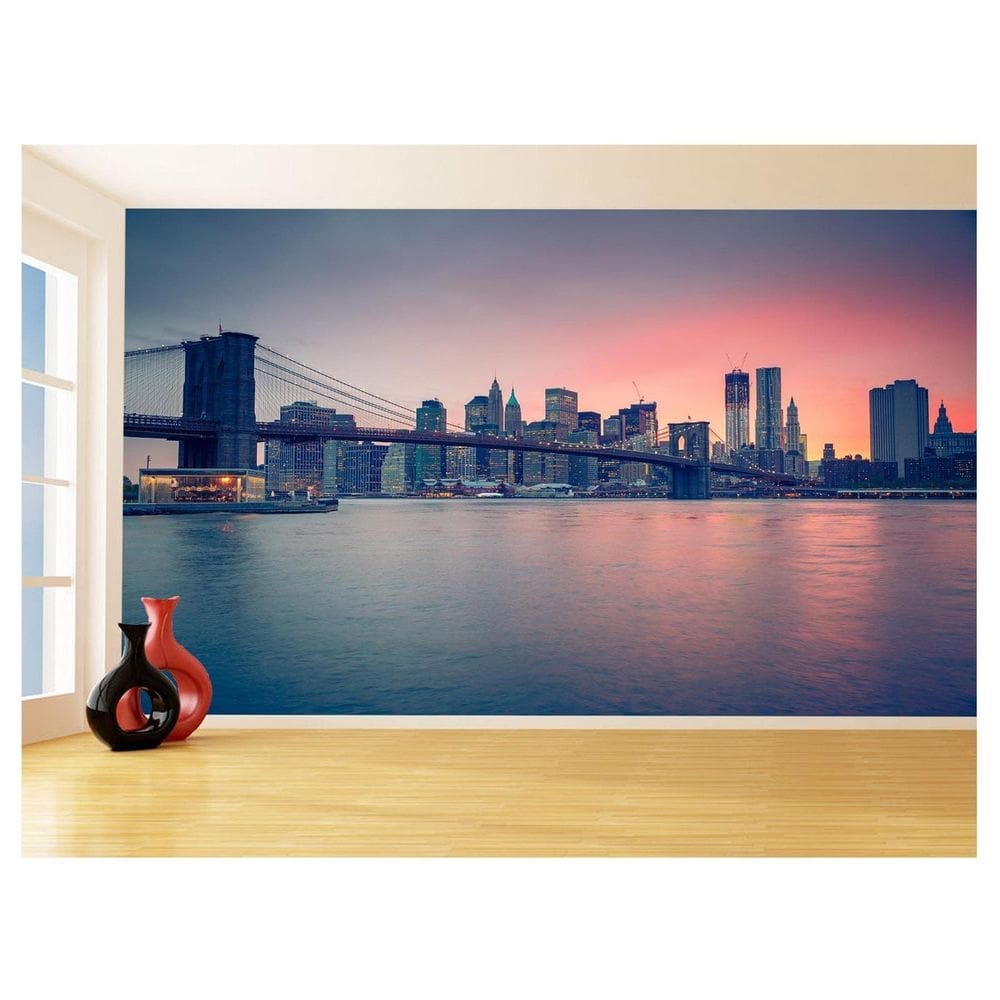 Papel De Parede Cidade Ponte Prédios New York 3,5M Ncd261