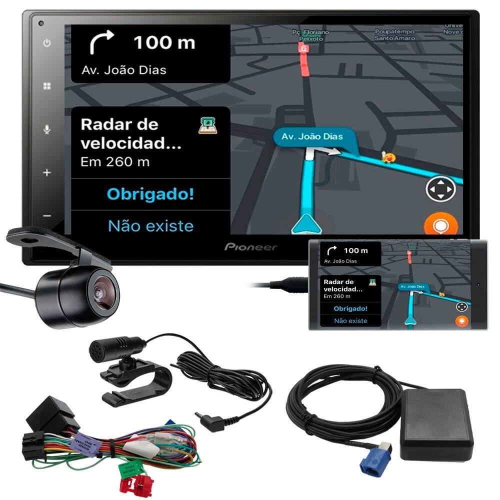 Multimídia 6,8” Polegadas Pioneer DMH-A5450BT + Câmera de Ré
