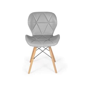 Cadeira Prizi Eames Acolchoada E45  Cinza