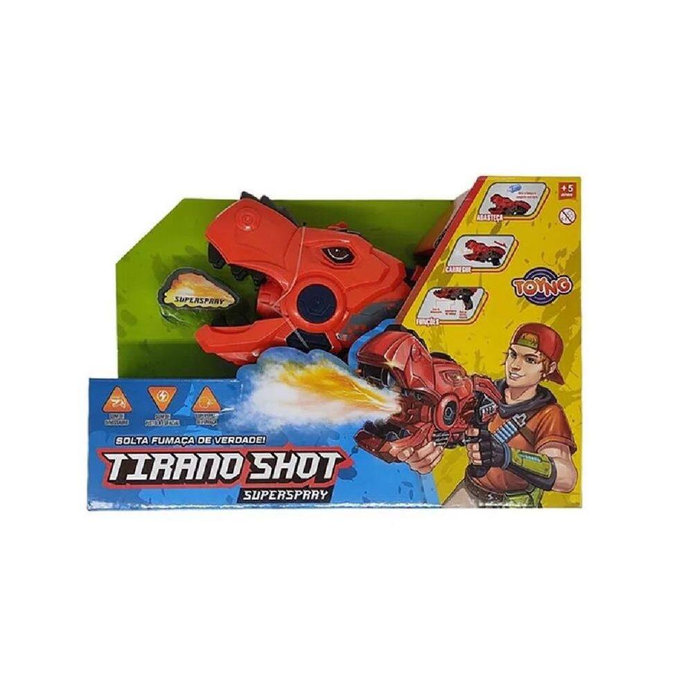 Lançador de vapor com som luz tirano shot dinossauro 43526