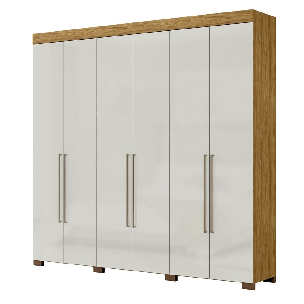 Guarda Roupa Casal 6 portas 2 gavetas 230cm  Marrocos Off