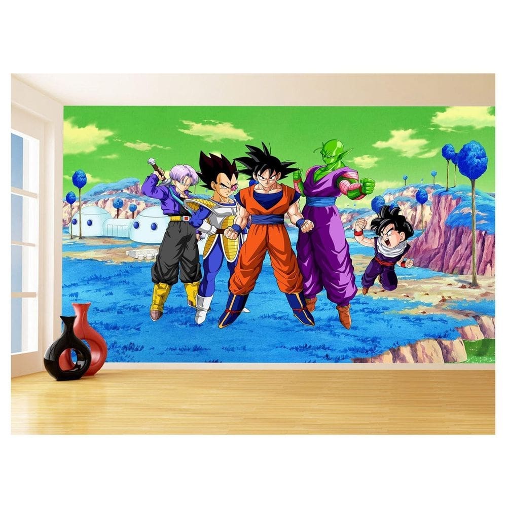 Papel De Parede Dragon Ball Goku Vegeta Anime 3,5M Dbz411