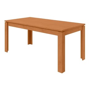 Mesa de Sala Jantar Athenas c/Tampo Madeirado 180x90cm Amendoa Clean - Lopas