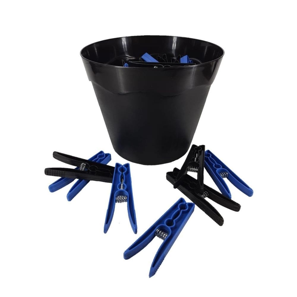 Cesto preto pregadores de roupas plástico preto com azul