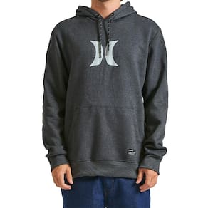 Moletom Hurley Canguru Icon WT24 Masculino Mescla Preto