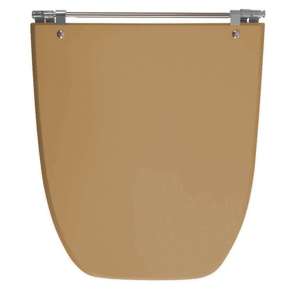 Assento Sanitário Poliester Scala Amendoa para vaso  Ideal Standard