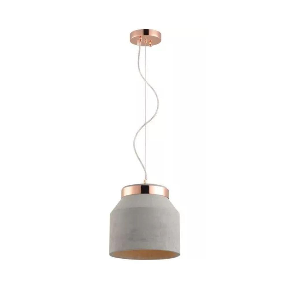 Lustre Pendente Avant Stove Cimento G 260mm Cobre Brilho