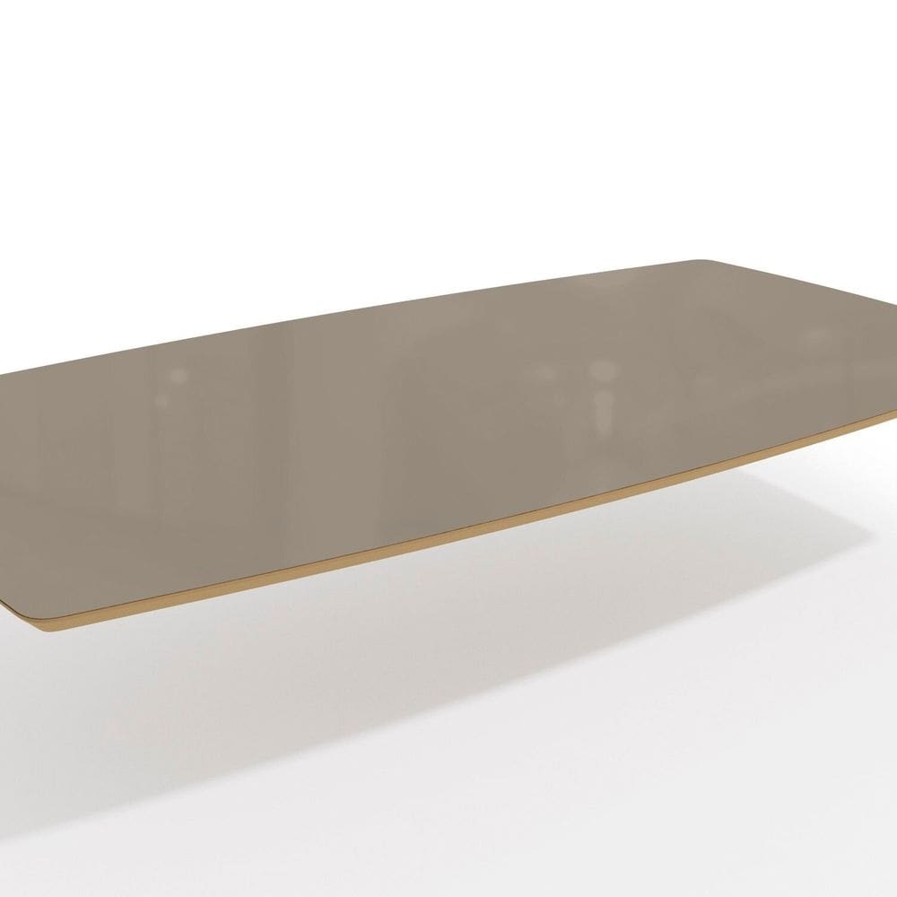 Tampo de Mesa de Jantar Com Vidro 170x90 Freijo/Bronze