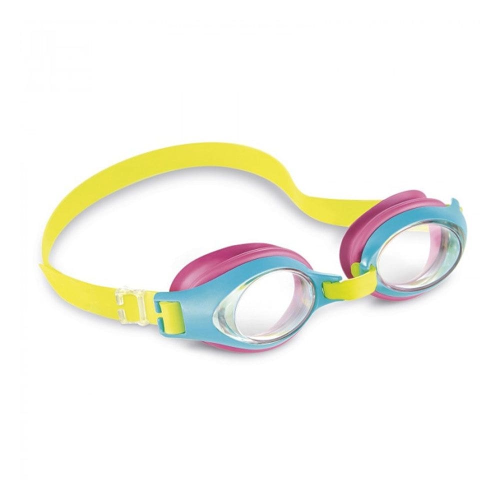 Óculos de Natação Infantil Mergulho Junior Lente Policarbonato Intex Azul/rosa